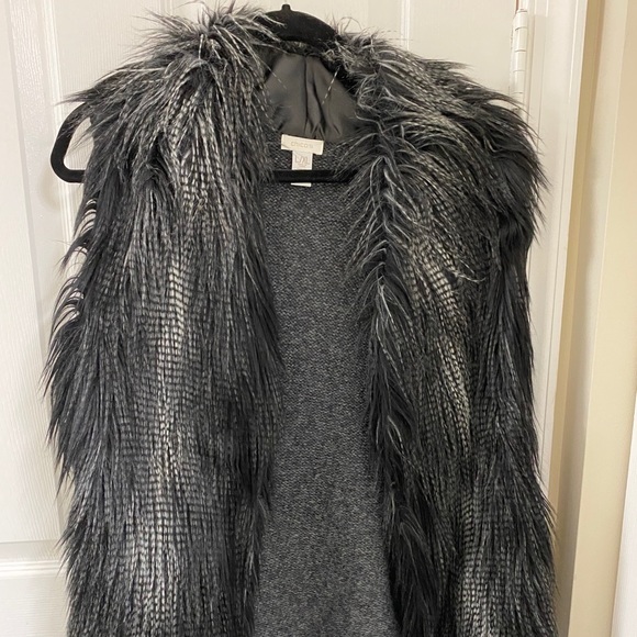 Chico's vest with feather trim size 3(14) - Picture 1 of 2